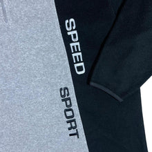 Load image into Gallery viewer, Vintage SPEED SPORT Embroidered Spellout Colour Block 1/4 Zip Fleece Sweatshirt