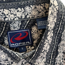 Load image into Gallery viewer, Vintage Roper Cowboy Western Floral Patterned Popper Long Sleeve Shirt