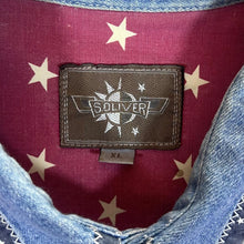 Load image into Gallery viewer, Vintage S.OLIVER Star Patterned Panel Cowboy Western Denim Long Sleeve Shirt