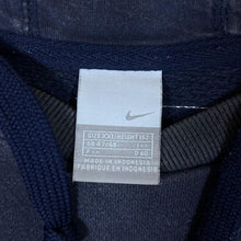 Load image into Gallery viewer, Early 00's NIKE Colour Block Mini Logo Faded Navy Blue Pullover Hoodie