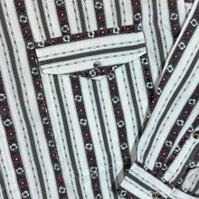 Load image into Gallery viewer, Vintage Weekend Retreat Floral Patterned Striped Long Sleeve Cotton Shirt