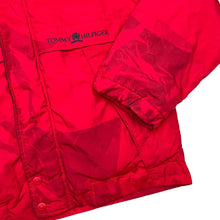 Load image into Gallery viewer, Vintage TOMMY HILFIGER Classic Embroidered Logo Spellout Down Feather Fill Padded Puffer Jacket Coat