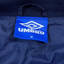 Load image into Gallery viewer, Vintage 90's UMBRO Embroidered Mini Logo Striped Trim Windbreaker Bomber Track Jacket