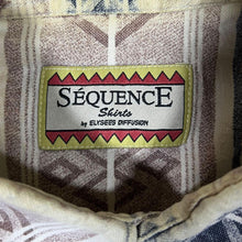 Load image into Gallery viewer, Vintage Elysees Diffusion Crazy Patterned Long Sleeve Flannel Button-Up Shirt