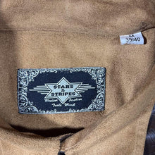 Load image into Gallery viewer, Vintage Stars & Stripes Cowboy Western Suede Effect Popper Long Sleeve Shirt