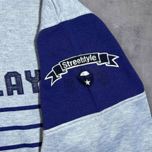 Load image into Gallery viewer, Vintage 90's Active Swiss Design "Best Play Streetstyle" Colour Block Grey Blue Sweatshirt