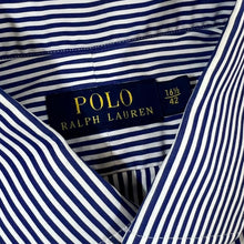 Load image into Gallery viewer, POLO RALPH LAUREN Classic Embroidered Mini Logo Blue White Striped Long Sleeve Cotton Shirt