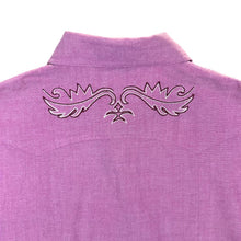 Load image into Gallery viewer, Vintage ROCKY Cowboy Western Embroidered Pearl Snap Popper Cotton 3/4 Sleeve Shirt