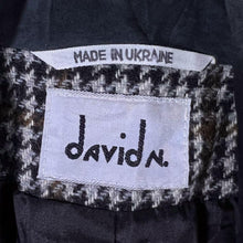 Load image into Gallery viewer, Vintage 80's 90's David N. Houndstooth Suede Collar 100% Wool Blazer Jacket