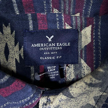 Load image into Gallery viewer, American Eagle Outfitters Aztec Patterned Cotton Long Sleeve Button-Up Shirt