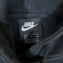 Load image into Gallery viewer, NIKE Classic Basic Embroidered Mini Logo Black Boxy Pullover Hoodie