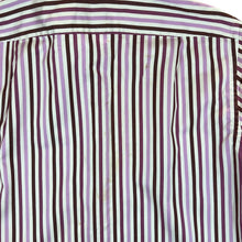Load image into Gallery viewer, BOSS HUGO BOSS Two Ply Multi Striped Long Sleeve Cotton Dress Shirt