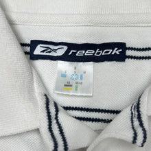Load image into Gallery viewer, Early 00's REEBOK Classic Embroidered Mini Logo Striped Short Sleeve Polo Shirt