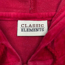 Load image into Gallery viewer, Early 00's CLASSIC ELEMENTS Embroidered Floral Y2K Classic Basic Essential Velvet Velour Zip Hooded Tracksuit Top