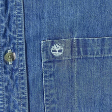 Load image into Gallery viewer, Vintage Timberland Weathergear "Rugged Fit" Blue Denim Long Sleeve Button-Up Shirt