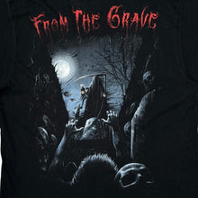 Load image into Gallery viewer, SPIRAL DIRECT "From The Grave" Gothic Horror Fantasy Skeleton Spellout Graphic T-Shirt