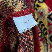 Load image into Gallery viewer, Vintage 90's Isabella Richmond Abstract Floral Patterned Red Knit Sweater Jumper