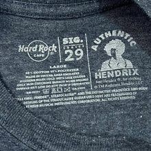 Load image into Gallery viewer, HARD ROCK CAFE "Barcelona" Signature Series Jimi Hendrix Souvenir Spellout Graphic T-Shirt