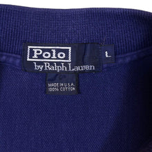 Load image into Gallery viewer, Vintage Polo Ralph Lauren Made In USA Navy Red Colour Block Long Sleeve Polo Shirt