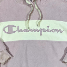 Load image into Gallery viewer, CHAMPION Embroidered Big Spellout Panel Fleece Pullover Hoodie
