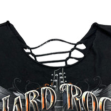 Load image into Gallery viewer, HARD ROCK CAFE "Niagara Falls, NY" Souvenir Logo Spellout Reworked Lace Up Graphic T-Shirt