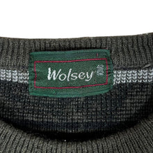 Load image into Gallery viewer, Vintage WOLSEY Made In Scotland Grandad Patterned Acrylic Wool Knit Sweater Jumper