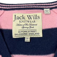 Load image into Gallery viewer, JACK WILLS KNITWEAR Colour Block Striped Merino Wool Knit Cardigan Sweater
