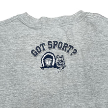 Load image into Gallery viewer, Early 00's Hanes Beefy SPORTSMAN OF THE YEAR "Got Sport?" Cartoon Spellout Graphic T-Shirt