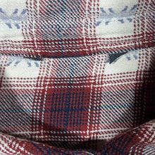 Load image into Gallery viewer, Vintage Red White Black Blue Plaid Check Long Sleeve Cotton Flannel Shirt
