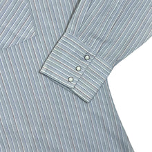 Load image into Gallery viewer, Vintage 90's WRANGLER "X-Long Tails" Striped Pearl Snap Western Cowboy Long Sleeve Shirt