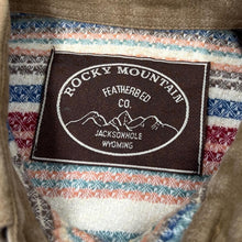 Load image into Gallery viewer, Vintage 90's ROCKY MOUNTAIN "Jacksonhole Wyoming" Embroidered Logo Multi Striped Flannel Shirt