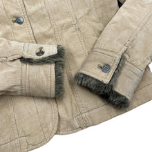 Load image into Gallery viewer, CASUAL CLUB Classic Faux Fur Trimmed Fleece Lined Corduroy Cord Trucker Jacket