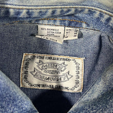 Load image into Gallery viewer, Vintage Men's Company Cowboy Western Embroidered Blue Denim Long Sleeve Shirt