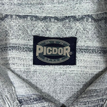 Load image into Gallery viewer, Vintage 90's Picdor Grey White Multi Striped Long Sleeve Shirt