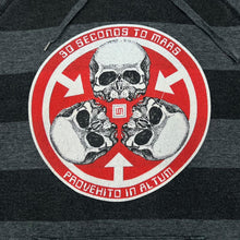 Load image into Gallery viewer, THIRTY SECONDS TO MARS "A Beautiful Lie" 2007/08 UK Tour Emo Alternative Rock Band Striped Pullover Hoodie