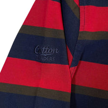 Load image into Gallery viewer, COTTON TRADERS Multi Striped Rugby Bulldog Long Sleeve Rugby Polo Shirt