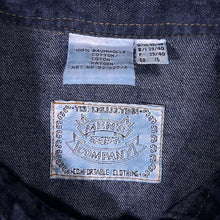 Load image into Gallery viewer, Vintage Men's Company Cowboy Western Dark Blue Denim Long Sleeve Shirt