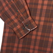 Load image into Gallery viewer, Vintage Timberland Brown Orange Plaid Check Long Sleeve Button-Up Cotton Shirt