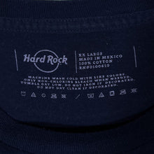 Load image into Gallery viewer, Hard Rock Cafe "Stockholm" Souvenir Flag Logo Graphic Navy Blue T-Shirt