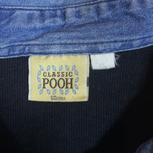 Load image into Gallery viewer, Vintage 90's CLASSIC POOH Disney Embroidered Denim Collar Long Sleeve Polo Shirt Sweatshirt