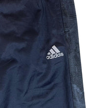 Load image into Gallery viewer, ADIDAS Mini Logo Three Stripe Grey Blue Straight Cuff Tracksuit Bottoms