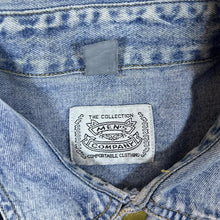 Load image into Gallery viewer, Vintage Men's Company Cowboy Western Stonewashed Blue Denim Popper Long Sleeve Shirt