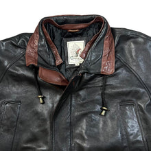 Load image into Gallery viewer, Vintage 90's CAMANCHI LEATHERS LONDON Genuine Real Black Leather Zip Jacket