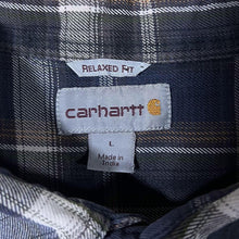 Load image into Gallery viewer, Early 00's Carhartt "Relaxed Fit" Plaid Check Popper Long Sleeve Flannel Shirt