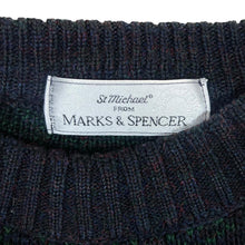Load image into Gallery viewer, Vintage 90's ST MICHAEL Marks & Spencer Grandad Patterned Acrylic Knit Sweater Jumper