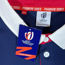 Load image into Gallery viewer, RUGBY WORLD CUP "France 2023" Embroidered Colour Block Long Sleeve Polo Shirt