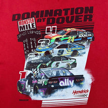Load image into Gallery viewer, Hendrick Motorsports "Domination At Dover" Nascar Racing Graphic Red T-Shirt