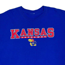 Load image into Gallery viewer, NCAA Kansas Jayhawks College Sports Logo Spellout Graphic T-Shirt