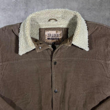 Load image into Gallery viewer, Trader Jeans Co. Fleece Lined Bord Collar Brown Corduroy Cord Trucker Jacket