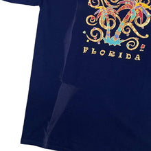 Load image into Gallery viewer, Early 00's FLORIDA Embossed Raised Souvenir Spellout Graphic Navy Blue T-Shirt